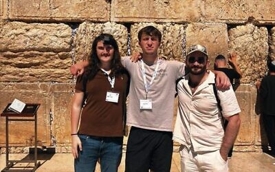 Will Border (left) at the Kotel. Photo: Supplied