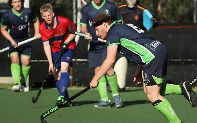 GIdon Miller in action for Maccabi's metro 1 east team. Photo: Peter Haskin