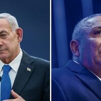 Israel Prime Minister Benjamin Netanyahu (left) and closest challenger, Yashar leader Gadi Eisenkot (right).
Photos: Chaim Goldberg/FLASH90