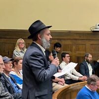 Rabbi Revue Cooper from Chabad of Malvern, addressing the Stonnington Council before the vote. photo: Facebook