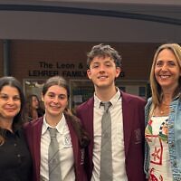 From left: Katie and Madison Narunsky, Declan and Janice Christie.