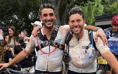 Alon Cassuto (right) and riding partner David. Photo: Supplied