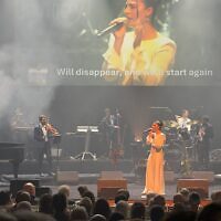 Daniella Gilboa performing at Shir's Unbreakable concert in Sydney.