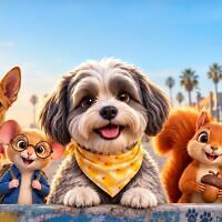 Milo and his friends. Photo: meetmilosadventures.com