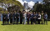 Representatives of AUJS with Governor-General Sam Mostyn.