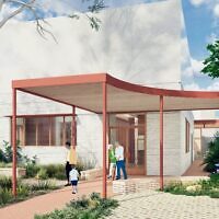 A visualisation of the main entrance to the Shtiebel Cultural Centre from Hawthorn Road. Photo: Supplied