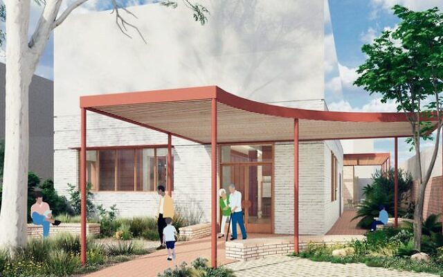 A visualisation of the main entrance to the Shtiebel Cultural Centre from Hawthorn Road. Photo: Supplied