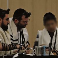 Uriel called to the Torah with his teacher, Rabbi Yosef Chaim. 
Photo: Supplied