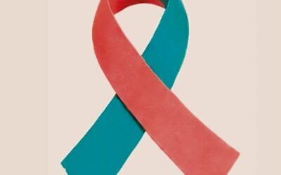 The breast and ovarian cancer ribbon. Photo: Supplied