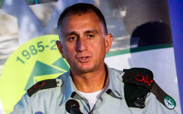 الميجر جنرال تمير هايمان ، رئيس المخابرات العسكرية الإسرائيلية ، يتحدث خلال مؤتمر في تل أبيب، 5 يونيو، 2019. (Flash90)