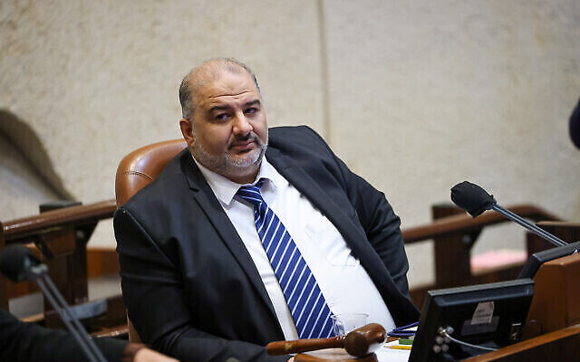 عضو الكنيست منصور عباس، زعيم حزب القائمة العربية الموحدة في الكنيست، 2 نوفمبر 2021 (Noam Moshkavitz / GPO)