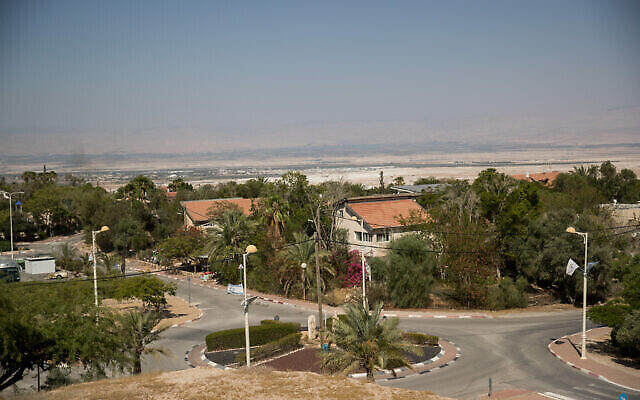 منظر لمستوطنة فيريد أريحا في الضفة الغربية، 1 يوليو، 2020 (Yonatan Sindel / Flash90)