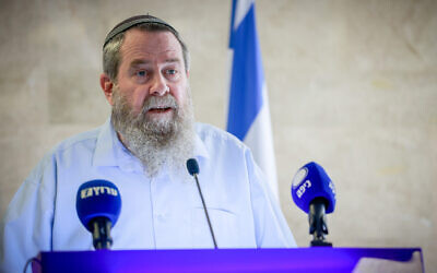 ملف: رئيس حزب "نوعام" آفي ماعوز يتحدث خلال حدث في الكنيست في القدس، 20 مارس 2023 (Erik Marmor / Flash90)