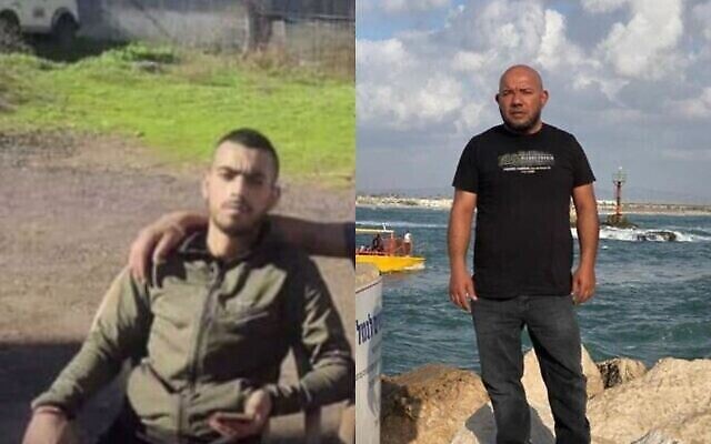 عمر عوالي (21  عاما)، في الصورة على اليسار، وأحمد حازم شريف (47 عاما)، اللذين قُتلا في جرائم إطلاق نار منفصلة في بلدات عربية، 4 يونيو، 2023. (Courtesy)