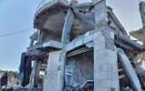 مبنى يُزعم أن إسرائيل قصفته بالقرب من مدينة بانياس السورية في 1 مارس، 2024 (social media)