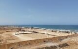 الأعمال التحضيرية لشعبة الهندسة والبناء في وزارة الدفاع لاستقبال الميناء العائم عند شاطئ غزة، أبريل 2024 (Engineering and Construction Division, Ministry of Defense)