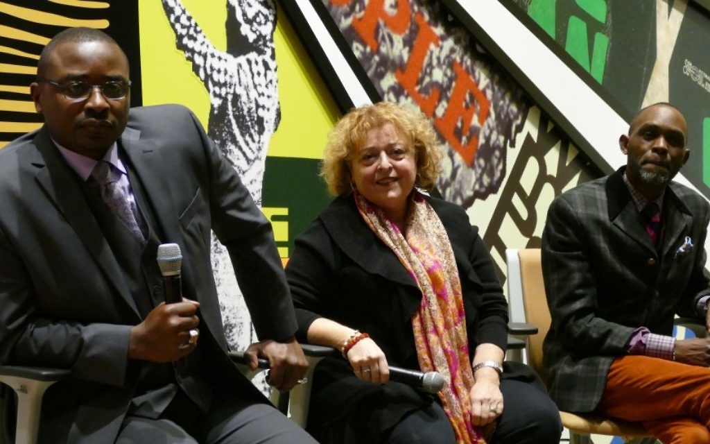 (From left) Robert Battle, Lili Baxter and Derreck Kayongo take audience questions at the National Civil and Human Rights Center.