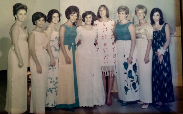 All but one of the women in this photo from Roberta and Alan Sher’s wedding in 1966 made it to the reunion May 8 and 9.