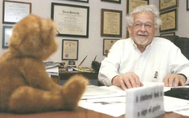 Dentist Theodore “Dr. Teddy Bear” Levitas keeps a stuffed friend nearby.