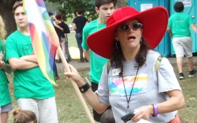 SOJOURN Executive Director Rebecca Stapel-Wax has some fun after the 2015 Atlanta Pride Parade.