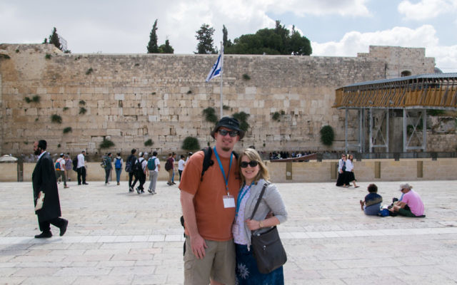 Ryan and April Basler visit the Western Wall.