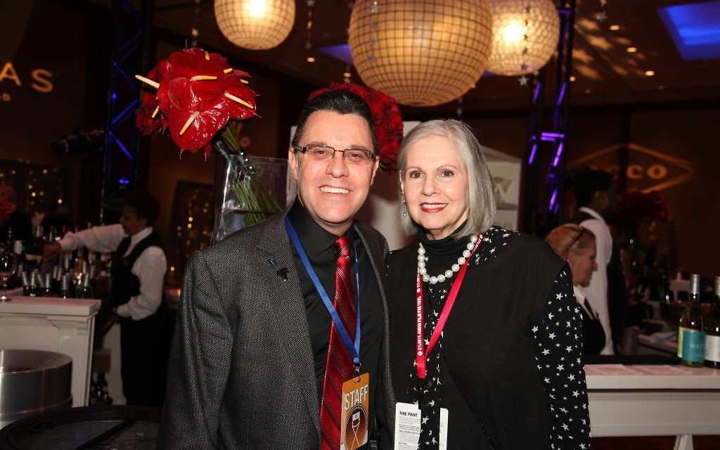AJFF Executive Director Kenny Blank stands with longtime opening night chair Martha Jo Katz at opening night of the 2017 film festival. The festival returns to the Cobb Energy Centre for opening night and adds closing night there in 2018.