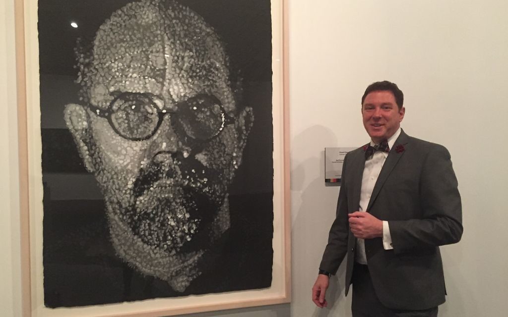 Breman Executive Director Aaron Berger is a fan of Chuck Close’s self-portrait, part of the second half of "Atlanta Collects," on display through June 11.