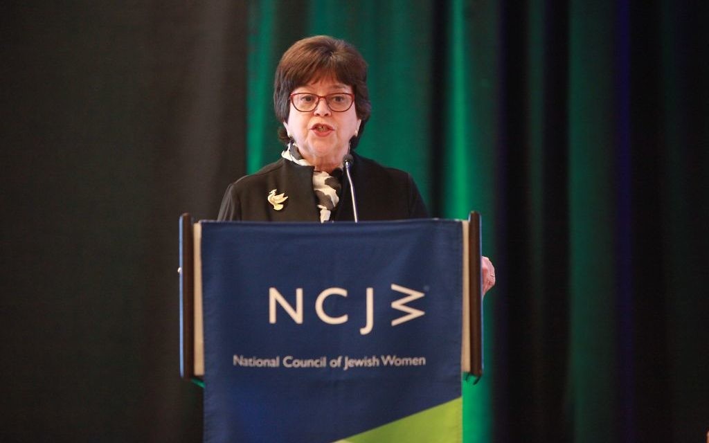 Photo courtesy NCJW
National Council of Jewish Women CEO Nancy Kaufman speaks at her organization’s convention, which was held days after the JFN conference less than a mile away. For coverage of the NCJW convention and more from the JFN gathering, visit www.atlantajewishtimes.com and read our April 7 issue.
