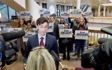Jon Ossoff faces questions after qualifying for the special election Feb. 13 at the state Capitol