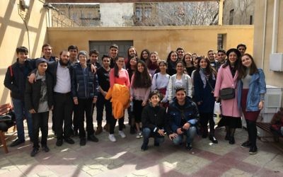 The AJA mission visits Enerjew, a youth group for teens in Baku that serves 40 kids a week.