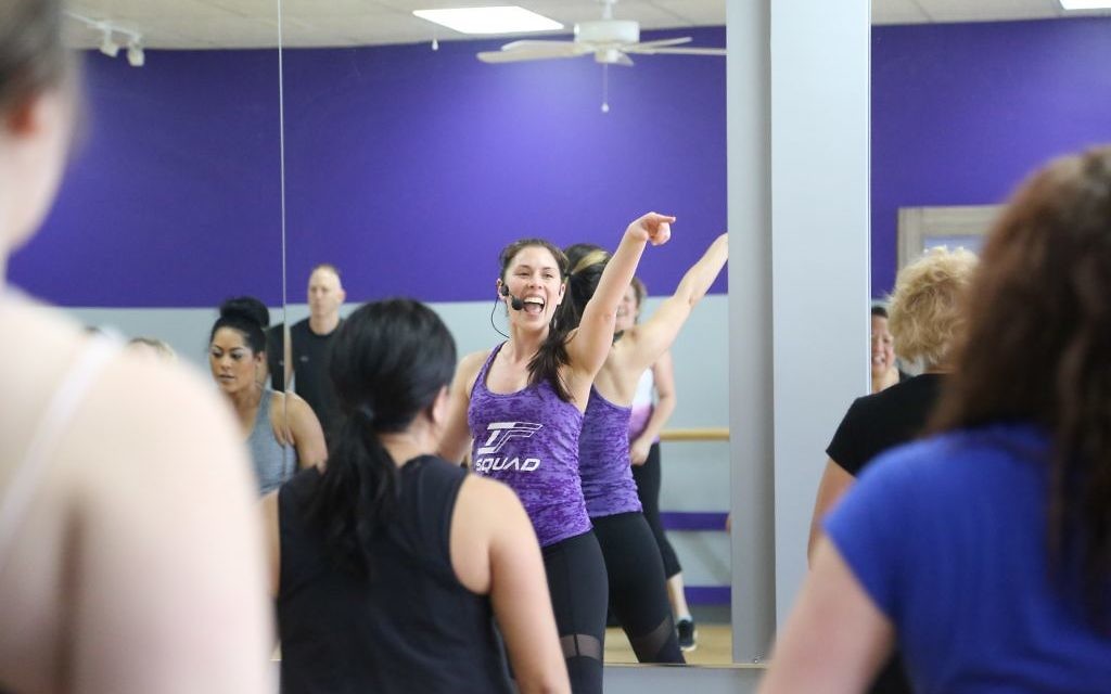 Desiree Nathanson teaches a fitness course at her new studio, Interfusion Fitness.