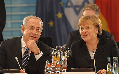 Israeli Government Press Office photo
Israeli Prime Minister Benjamin Netanyahu and German Chancellor Angela Merkel have a meeting in 2012.