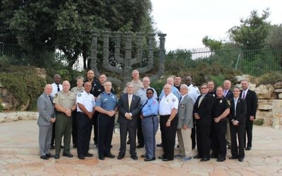 A GILEE delegation gathers outside the Knesset in Israel in July, 2017