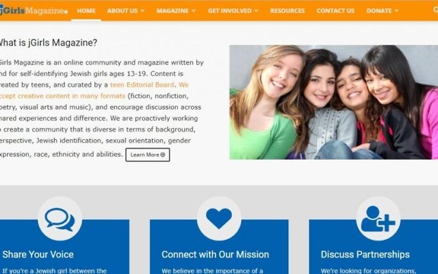 From the mission statement up, jGirls has been built by Jewish teen girls for Jewish teen girls. (jgirlsmagazine.org screen shot)