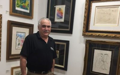 Mark Jaffe, who opened the Chai Gallery in spring 2016, has a collection of works by Picasso and Chagall on display.
