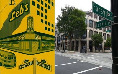 The site of multiple civil rights demonstrations and sit-ins, Leb’s Deli no longer exists. The Landmark Diner occupies the former Leb’s location at the corner of Forsyth and Luckie streets.