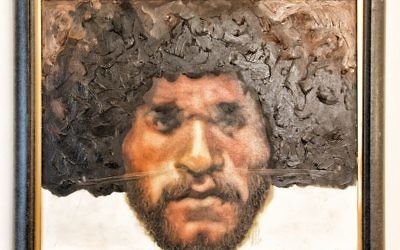 The Venzer oil painting “Huli Warrior” from Papua New Guinea shows off the subject’s matted wig.