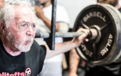 In his 70s, Jeff Guller remains a familiar figure at powerlifting events.