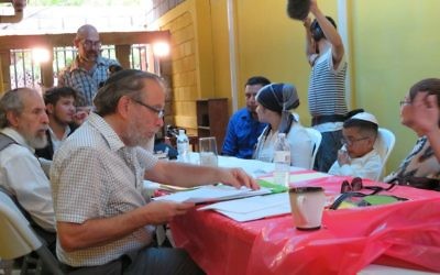 Rabbi Mark Hillel Kunis sits on the beit din examining candidates for conversion in Nicaragua.