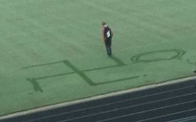 This image reportedly helped identify the student involved in drawing a swastika in the dew at Grayson High in August.