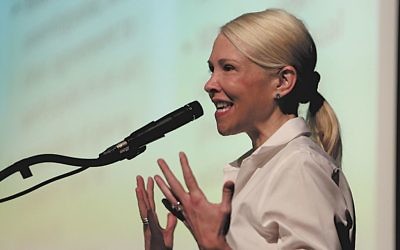 Katie Koestner was a hit when she spoke at Weber in September 2016.