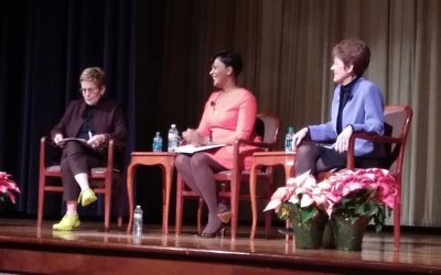 To help her and her supporters pick a runoff candidate, Cathy Woolard questions Keisha Lance Bottoms and Mary Norwood on Nov. 28. Woolard endorsed Norwood the next day.