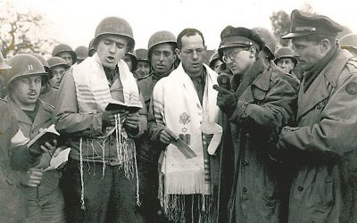 Liberation in Europe leads to impromptu prayer services in "GI Jews."