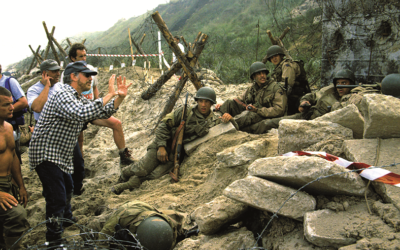 Steven Spielberg directs the D-Day scene from "Saving Private Ryan."