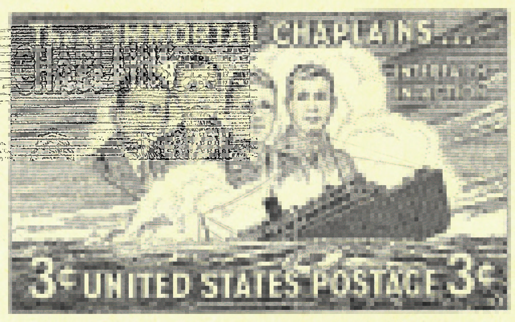 A U.S. stamp commemorates the Four Chaplains.