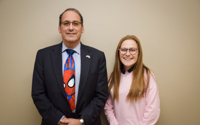 Rabbi Reuven Travis, a Dartmouth College alum who serves as the faculty adviser to the pro-Israel clubs at AJA, is Maayan Schoen’s STAR teacher.