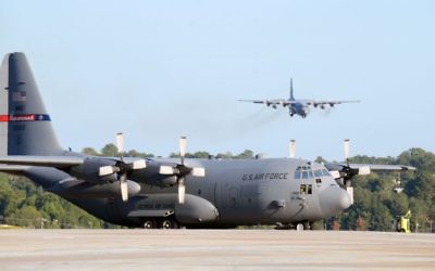 Huge aircraft taking off and landing, as the C-130s do at Dobbins Air Reserve Base in Marietta, is one source of wonder in the world. (Photo by Tech Sgt. Amber Williams, Georgia National Guard)
