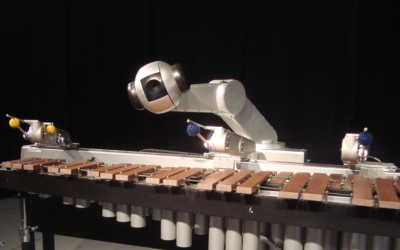 Shimon, Gil Weinberg’s musical robot, uses various algorithms to help it create new genres of music.