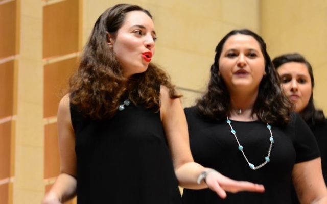 Emory's ChaiTunes performs at the national championships in Washington on March 10. (Photo courtesy of Hillel International)
