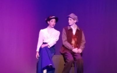 Mary Poppins (seventh-grader Sara Goldberg) and Bert (seventh-grader Jordan Joel) discover that she is not making much progress with Jane and Michael’s behavior and decides that she will leave the family when the winds change.